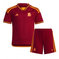 Camiseta AS Roma Bryan Cristante #4 Primera Equipación Replica 2023-24 para niños mangas cortas (+ Pantalones cortos)
